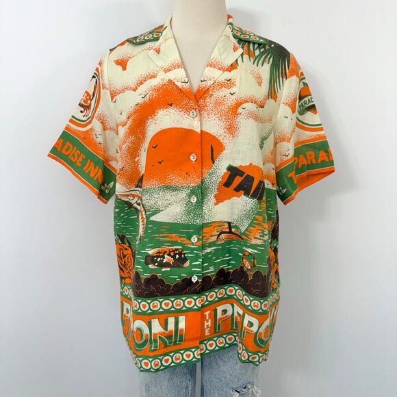 ALEMAIS x Alan Berry Rhys Bungalow Linen Button-Down Shirt Top US 4 Oversized - Picture 2 of 13